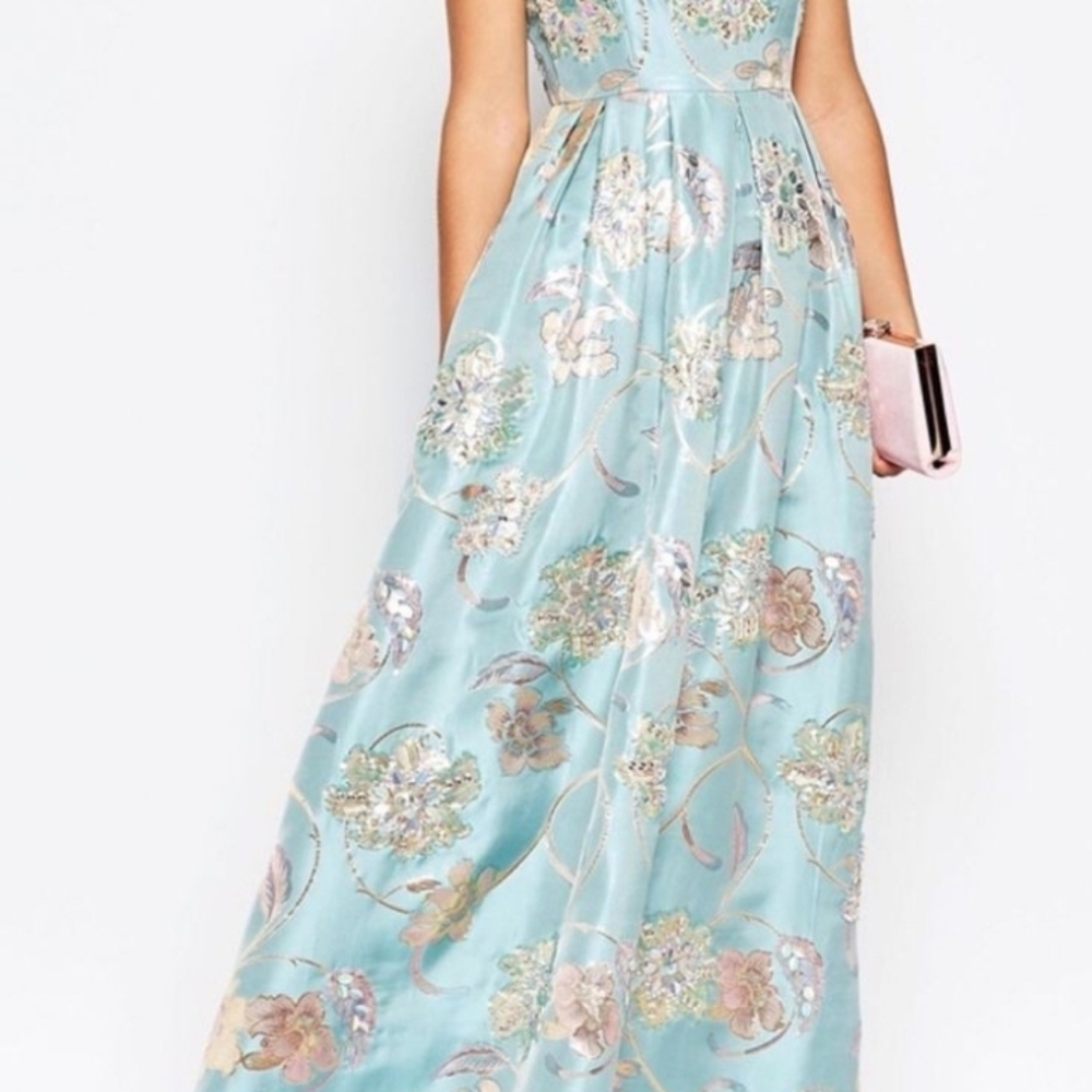 ASOS Teal Dress with Embellishments